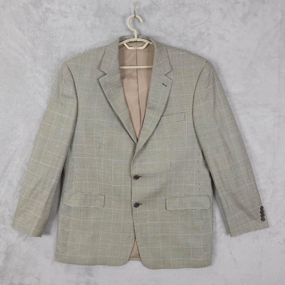 Lauren Ralph Lauren Blazer Mens 44L Jacket  2 Button Silk Wool Prepppy